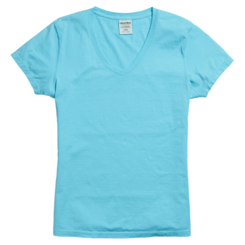 Women's Garment-Dyed V-Neck T-Shirt Thumbnail