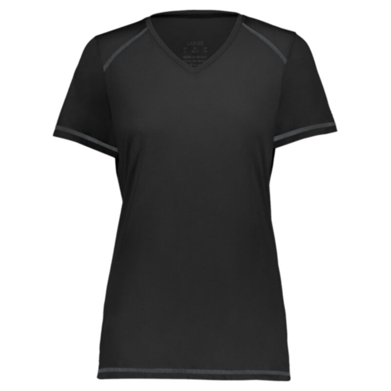 Women's Super Soft-Spun Poly V-Neck T-Shirt Thumbnail