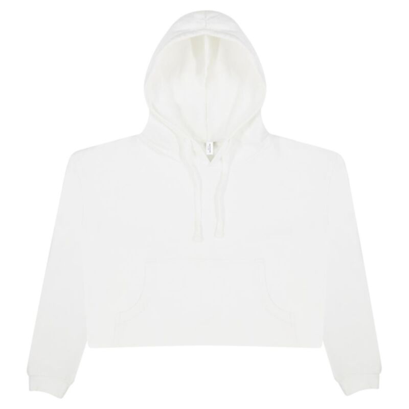 Women's Girlie Cropped Hooded Fleece with Pocket Thumbnail