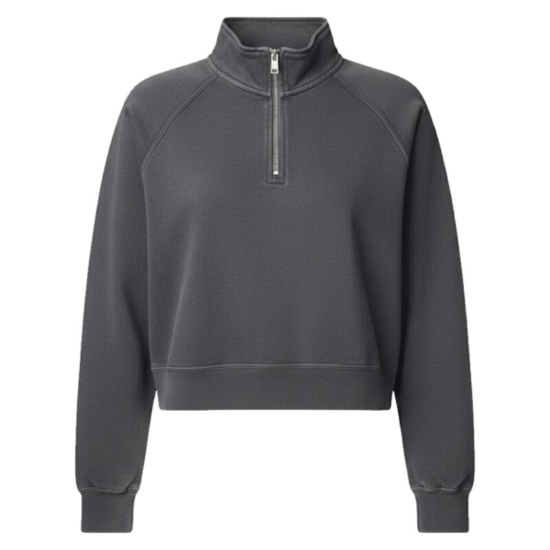 Women's Garment-Dyed Mid-Length Quarter-Zip Sweatshirt Thumbnail
