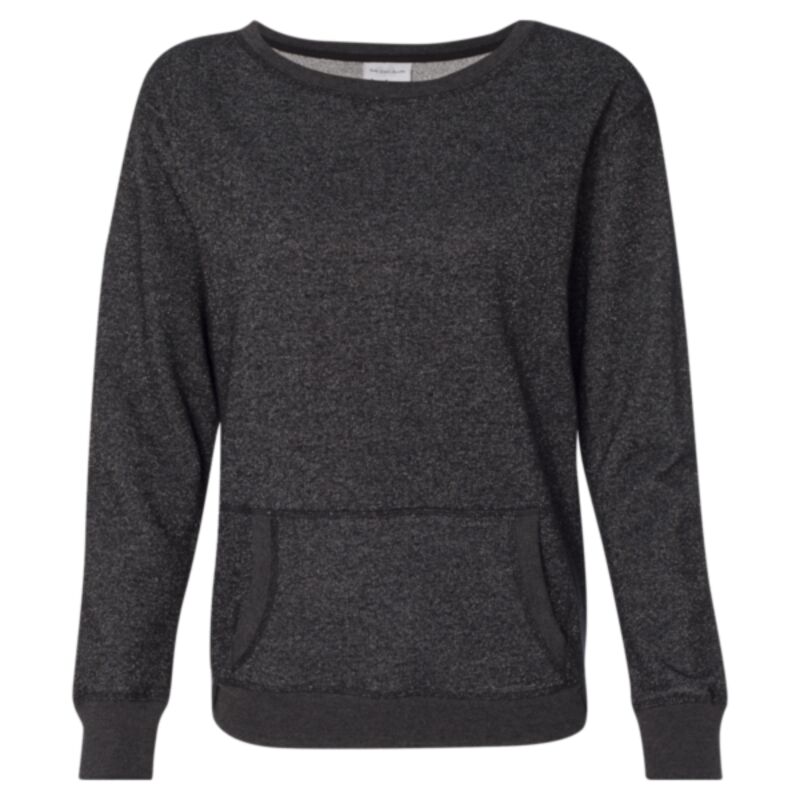 Women’s Glitter French Terry Wide Neck Sweatshirt Thumbnail