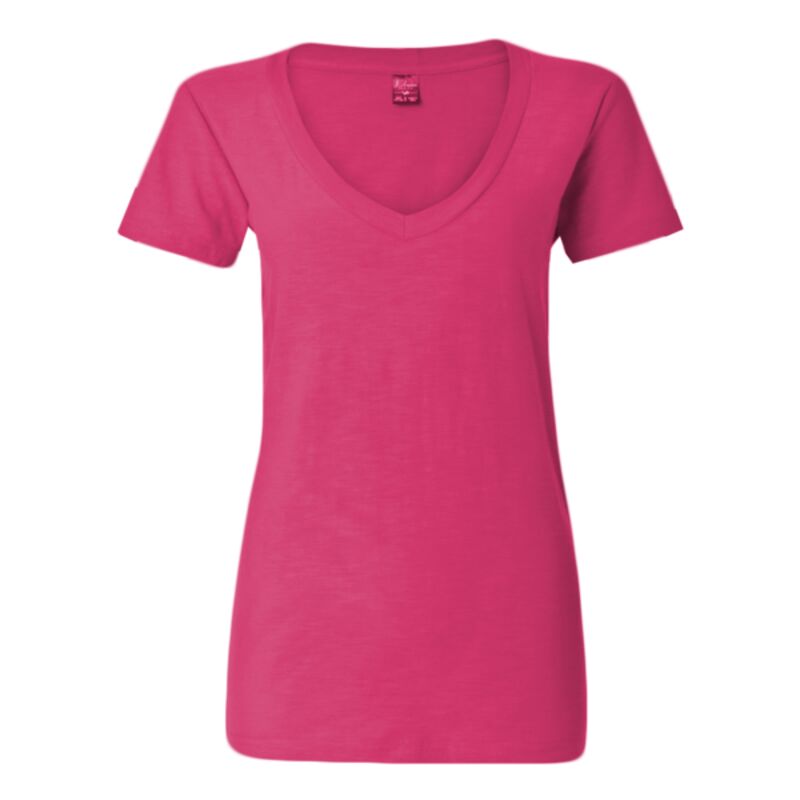 Women's V-Neck Slub T-Shirt Thumbnail