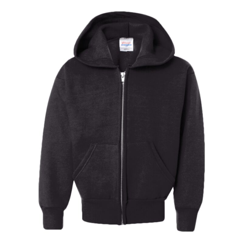 Youth EcoSmart® Full-Zip Hooded Sweatshirt Thumbnail