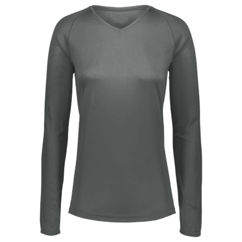 Women's Attain Wicking Long Sleeve V-Neck T-Shirt Thumbnail