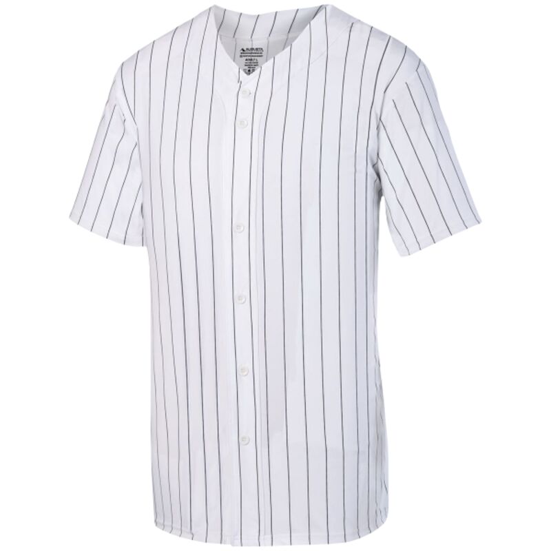 Youth Pinstripe Full Button Baseball Jersey Thumbnail